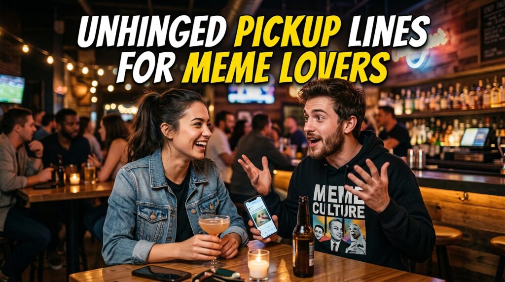 Unhinged Pickup Lines For Meme Lovers