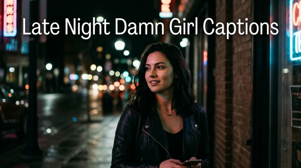 Late Night Damn Girl Captions