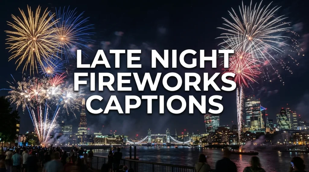 Late Night Fireworks Captions