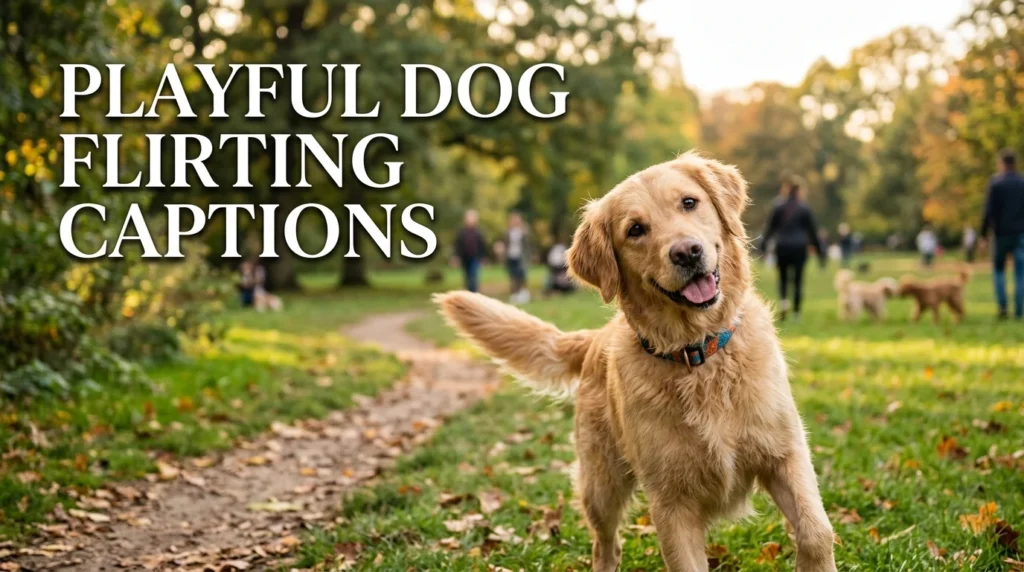 Playful Dog Flirting Captions