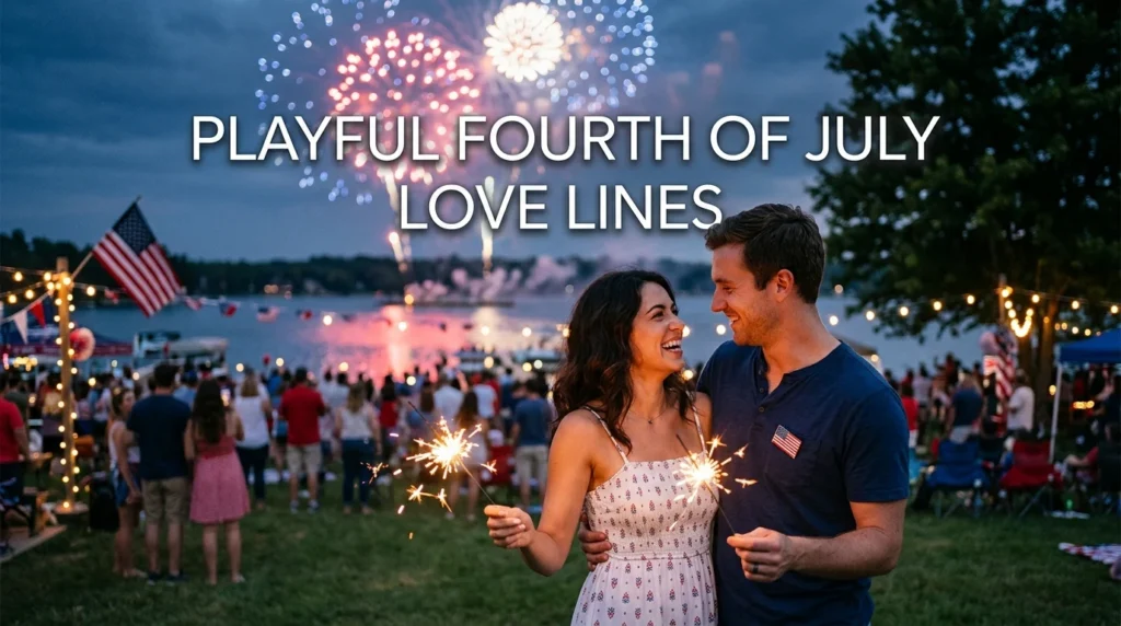 Playful Fourth Of July Love Lines