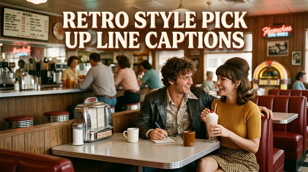 Retro Style Pick Up Line Captions