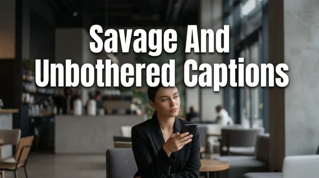 Savage And Unbothered Captions