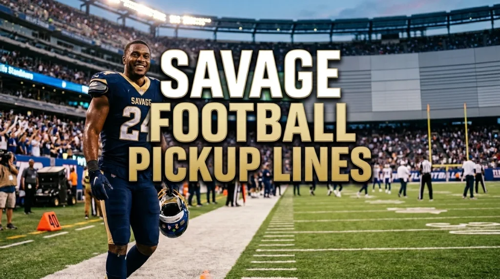 Savage Football Pickup Lines