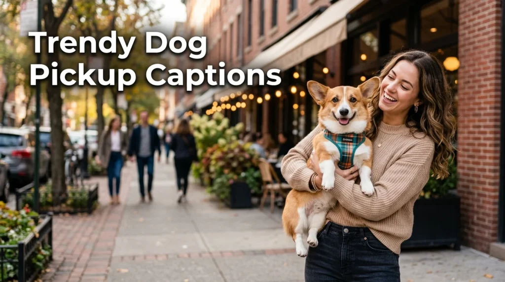 Trendy Dog Pickup Captions