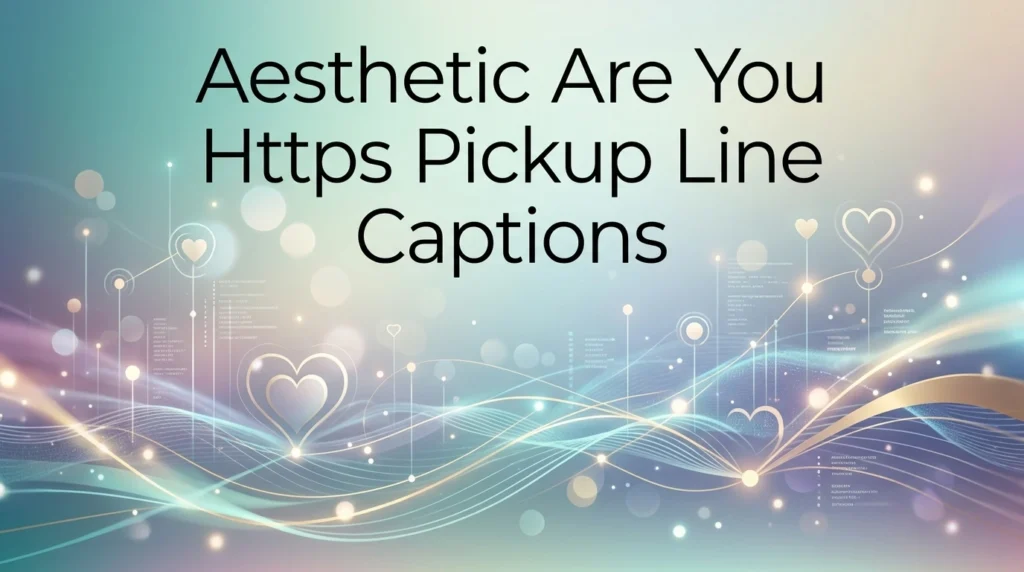 Aesthetic Are You Https Pickup Line Captions