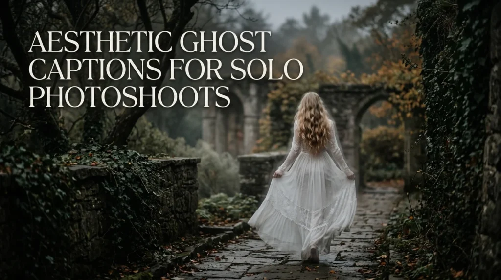 Aesthetic Ghost Captions For Solo Photoshoots