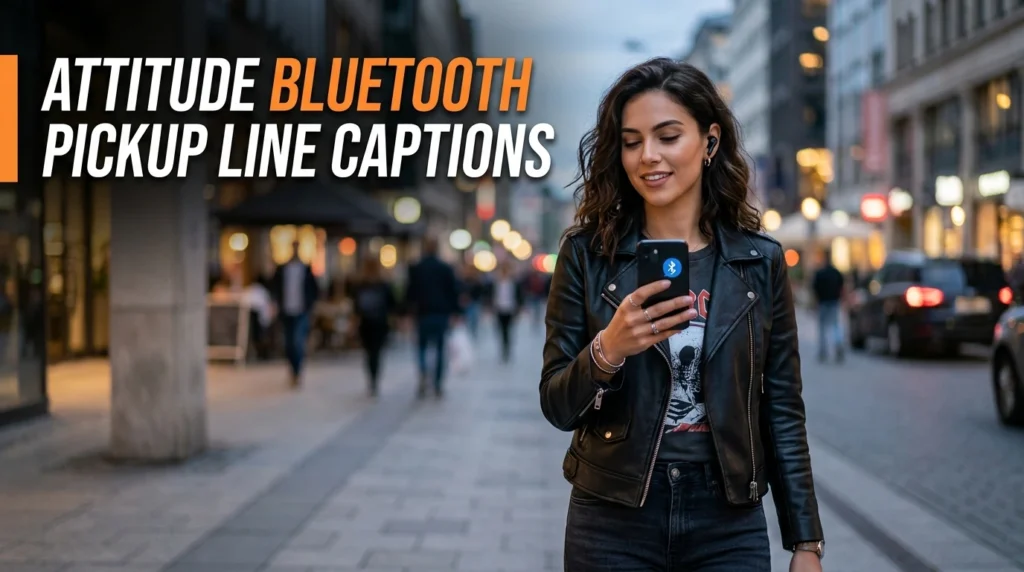 Attitude Bluetooth Pickup Line Captions