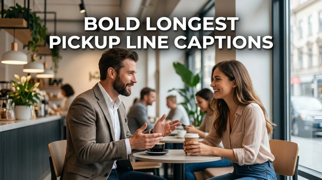 Bold Longest Pickup Line Captions