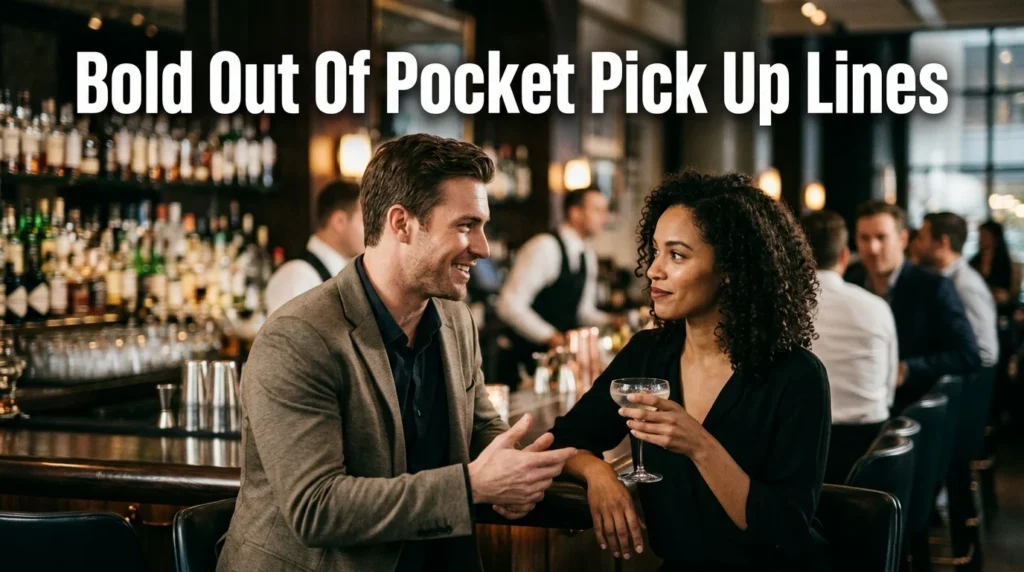 Bold Out Of Pocket Pick Up Lines