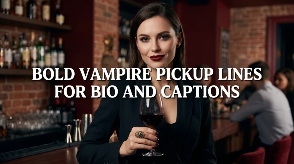 Bold Vampire Pickup Lines For Bio And Captions
