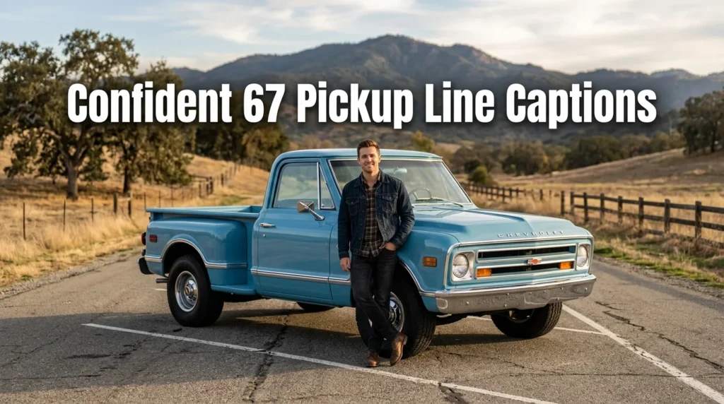 Confident 67 Pickup Line Captions