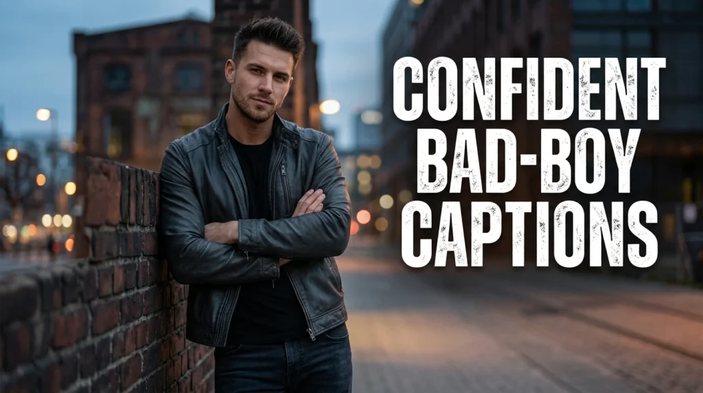 confident bad-boy captions