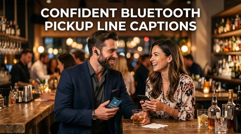 Confident Bluetooth Pickup Line Captions