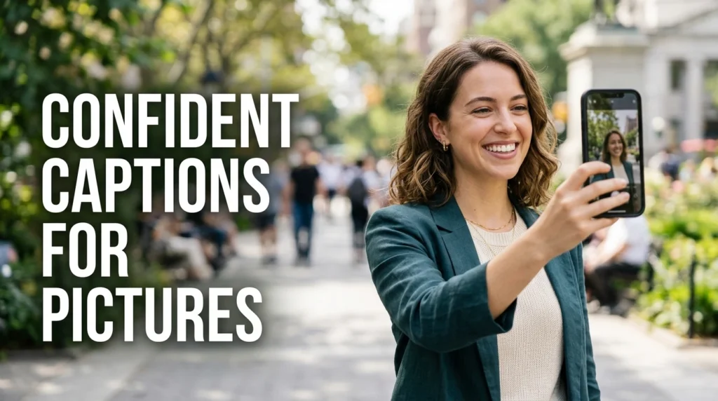 confident captions for pictures
