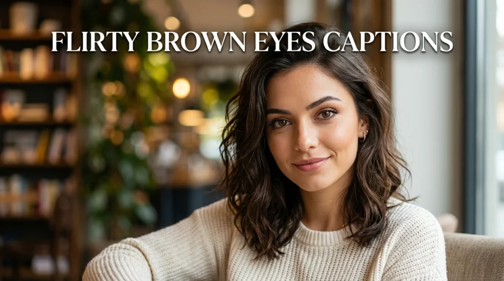 Flirty Brown Eyes Captions