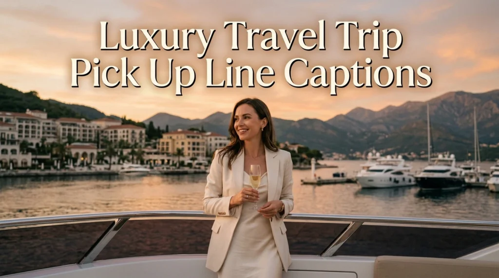 Luxury Travel Trip Pick Up Line Captions