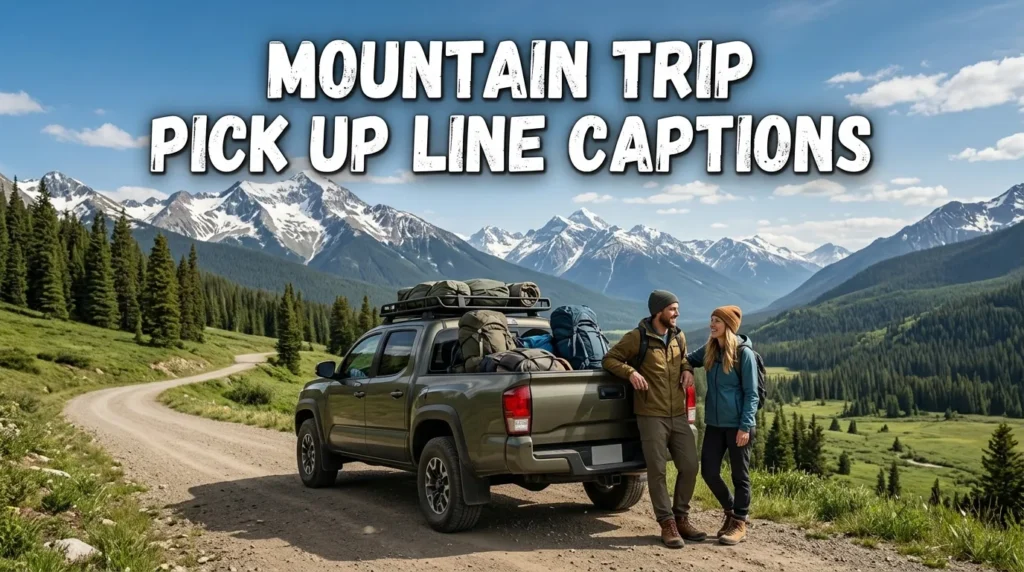 Mountain Trip Pick Up Line Captions
