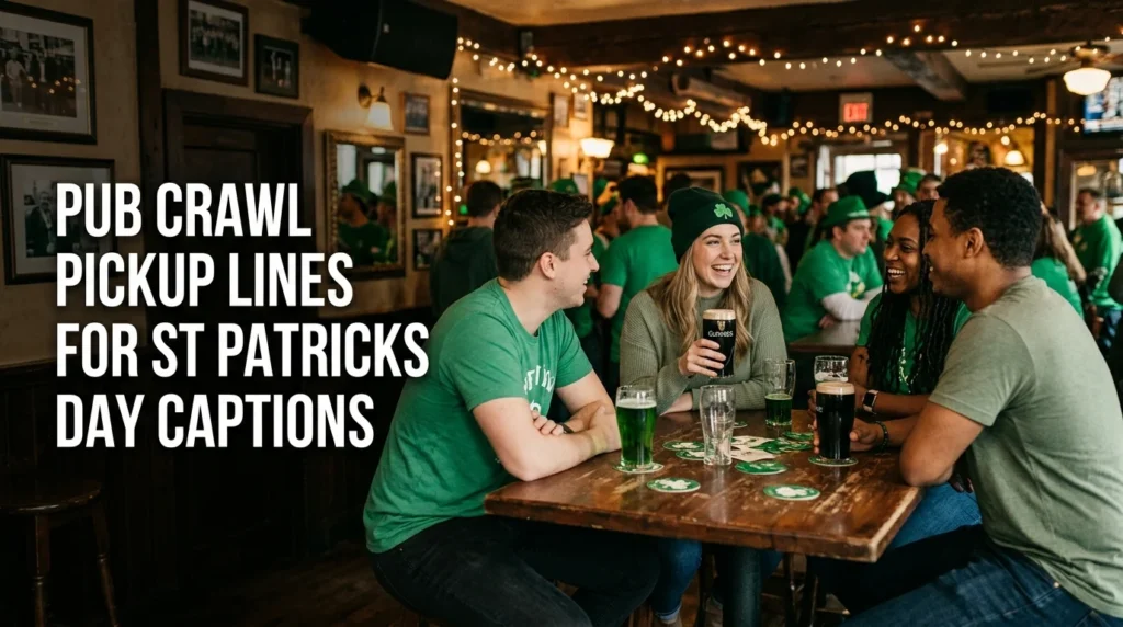 Pub Crawl Pickup Lines For St Patricks Day Captions