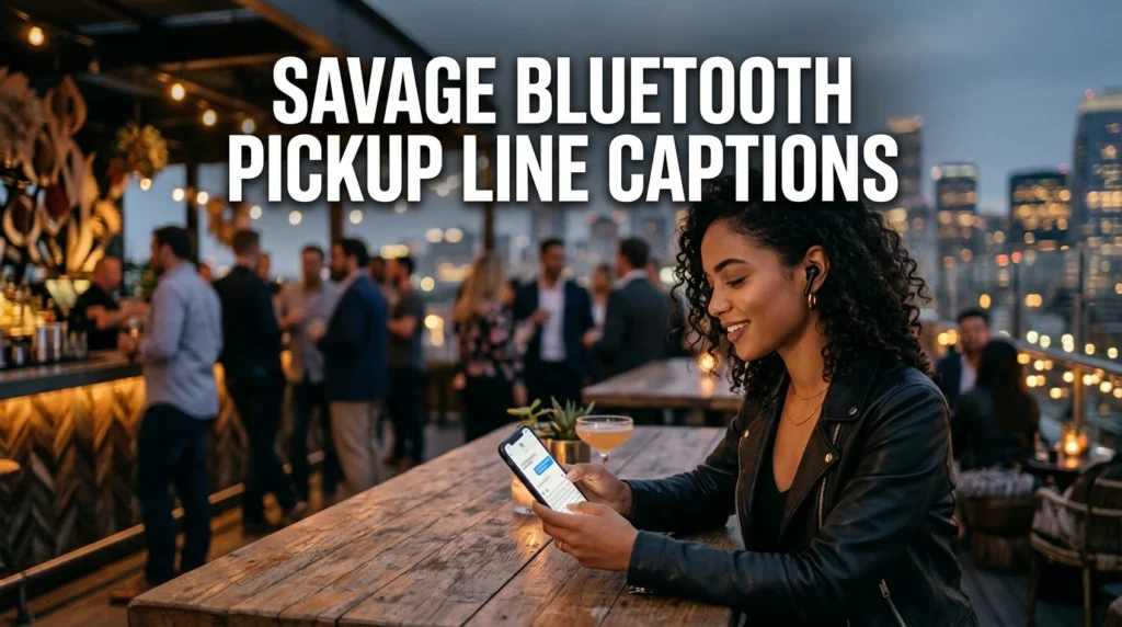 Savage Bluetooth Pickup Line Captions