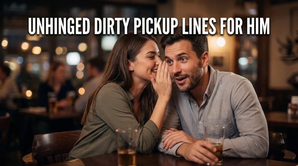 Unhinged Dirty Pickup Lines For Him