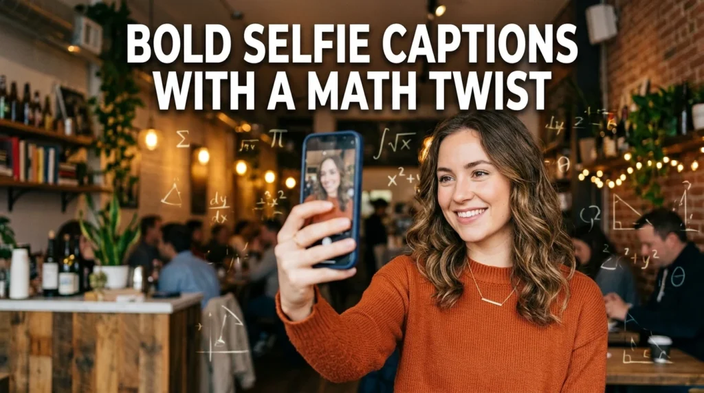 Bold Selfie Captions With A Math Twist