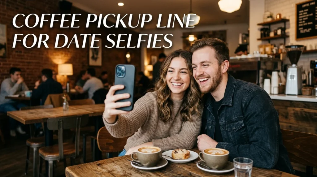 Coffee Pickup Line For Date Selfies