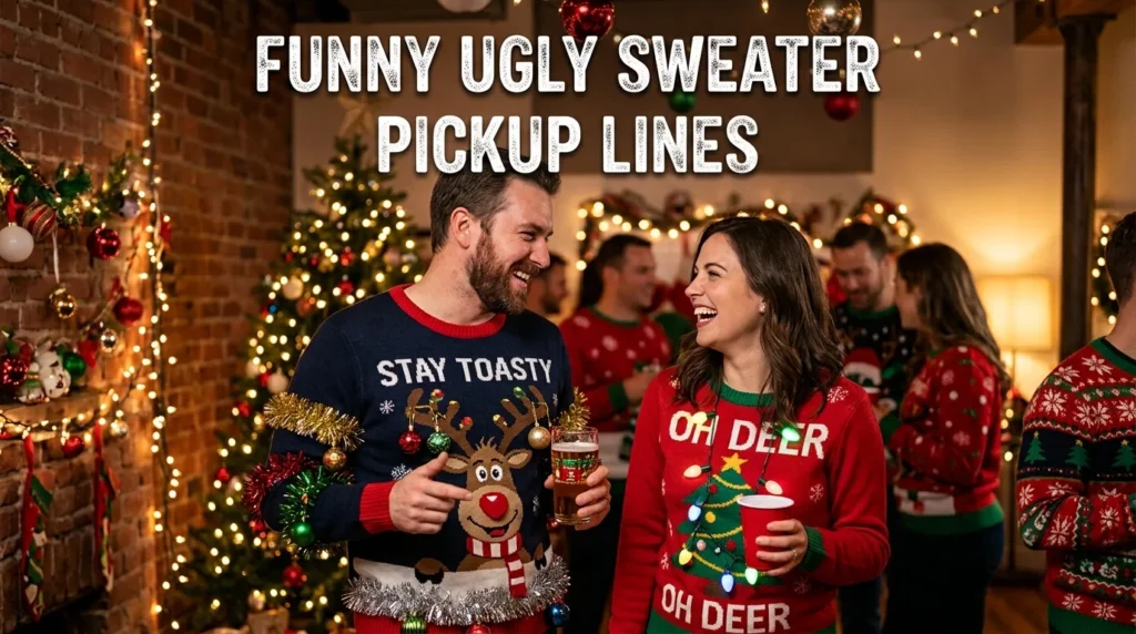 Funny Ugly Sweater Pickup Lines