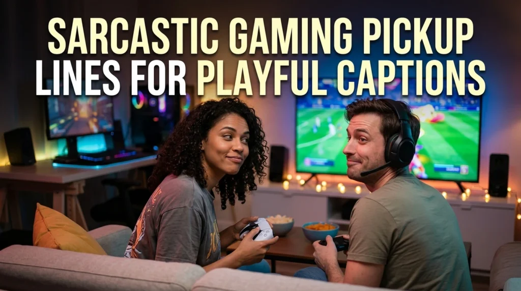 Sarcastic Gaming Pickup Lines For Playful Captions