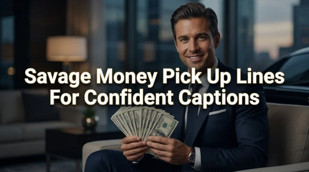 Savage Money Pick Up Lines For Confident Captions