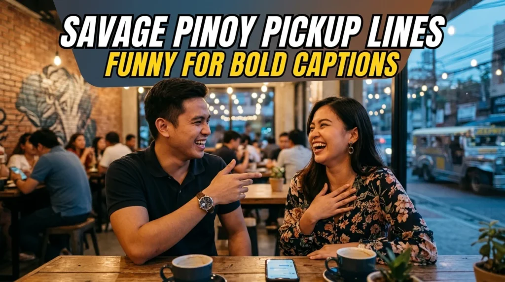 Savage Pinoy Pickup Lines Funny For Bold Captions