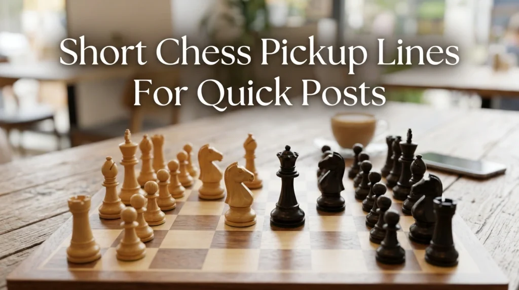 Short Chess Pickup Lines For Quick Posts