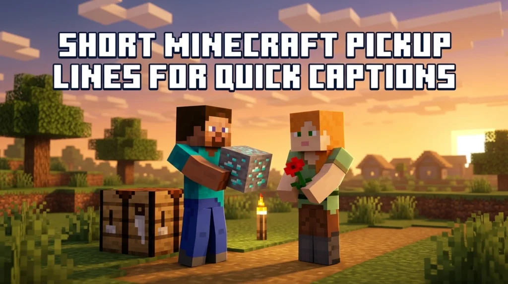 Short Minecraft Pickup Lines For Quick Captions