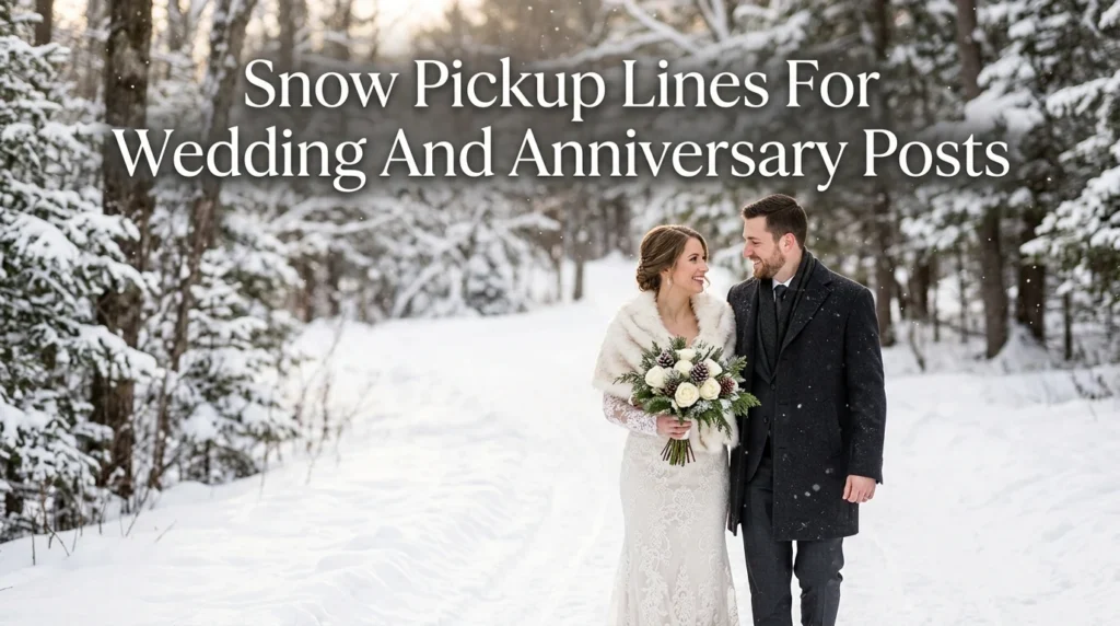 Snow Pickup Lines For Wedding And Anniversary Posts