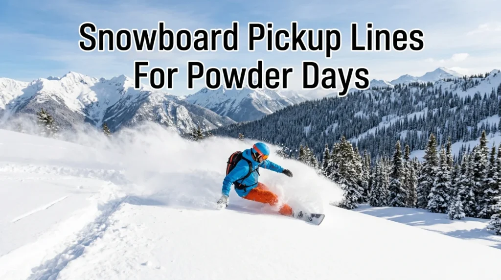 Snowboard Pickup Lines For Powder Days