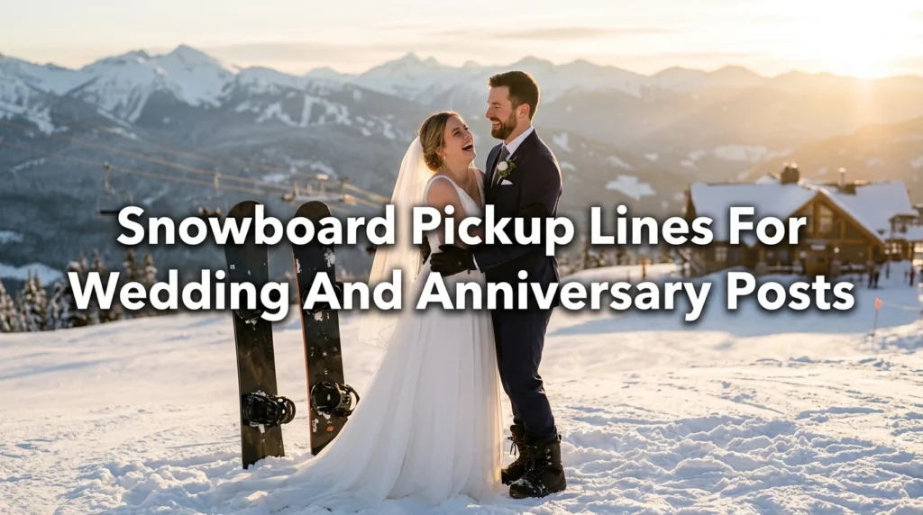 Snowboard Pickup Lines For Wedding And Anniversary Posts