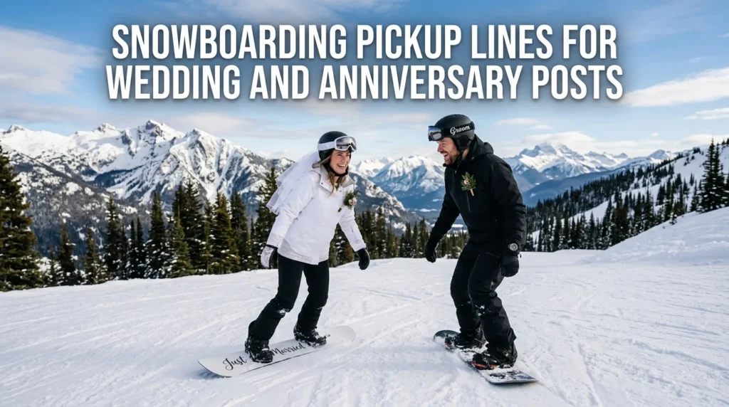 Snowboarding Pickup Lines For Wedding And Anniversary Posts