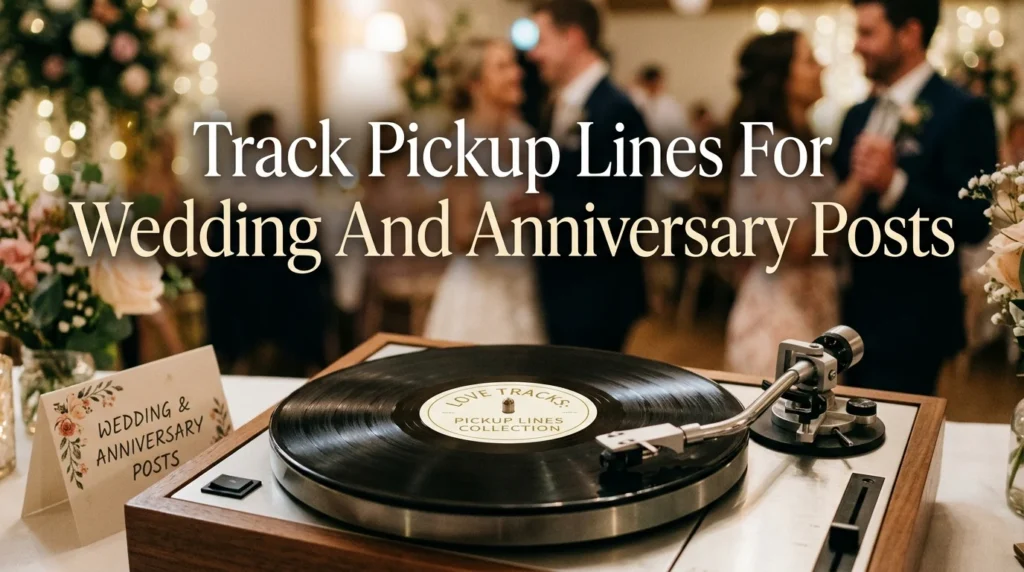 Track Pickup Lines For Wedding And Anniversary Posts