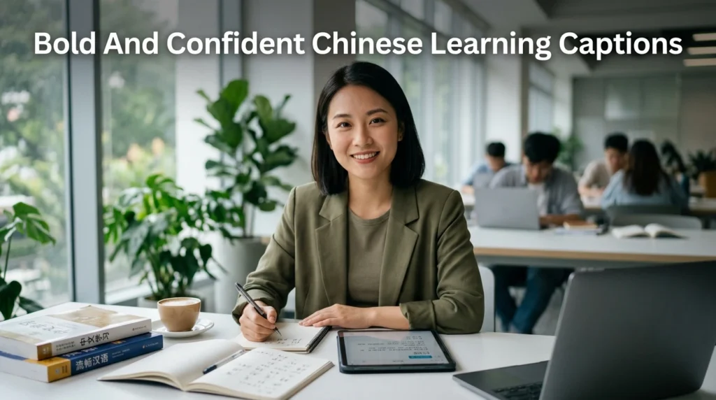 Bold And Confident Chinese Learning Captions