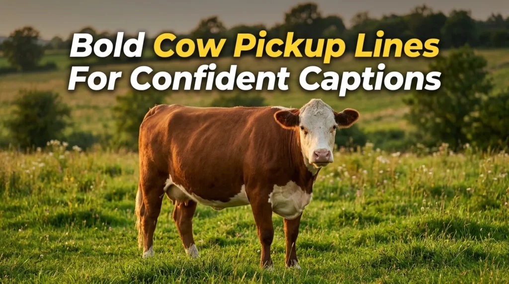 Bold Cow Pickup Lines For Confident Captions