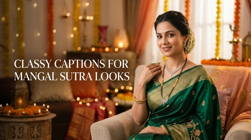 Classy Captions For Festive Mangal Sutra Looks