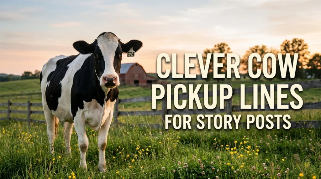 Clever Cow Pickup Lines For Story Posts