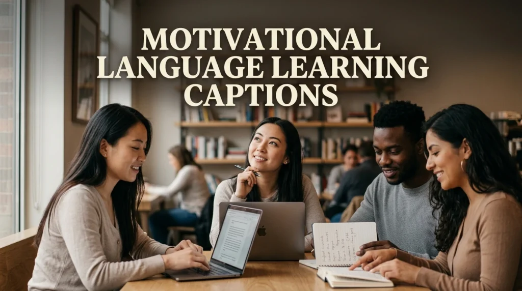 Motivational Language Learning Captions