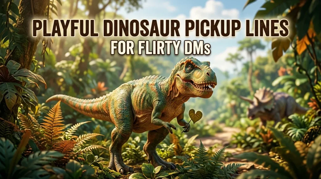 Playful Dinosaur Pickup Lines For Flirty Dms