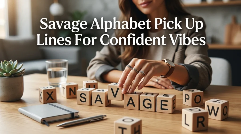 Savage Alphabet Pick Up Lines For Confident Vibes
