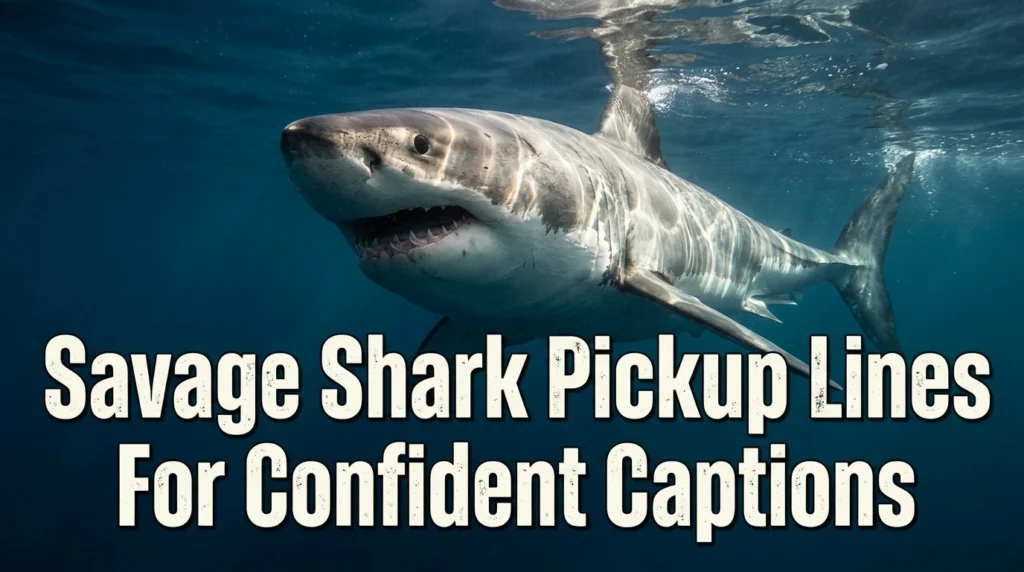 Savage Shark Pickup Lines For Confident Captions