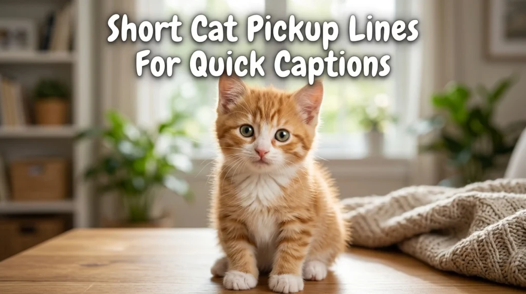 Short Cat Pickup Lines For Quick Captions