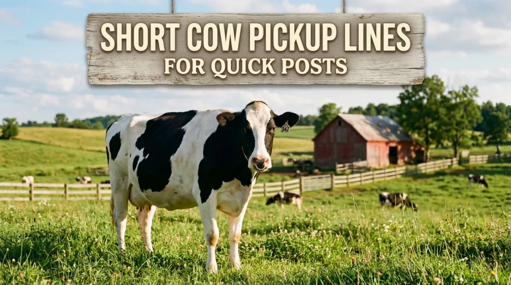 Short Cow Pickup Lines For Quick Posts