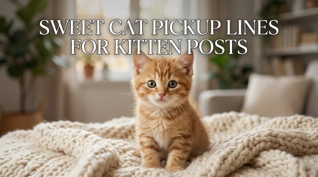 Sweet Cat Pickup Lines For Kitten Posts