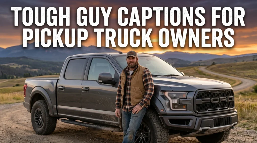 Tough Guy Captions For Pickup Truck Owners